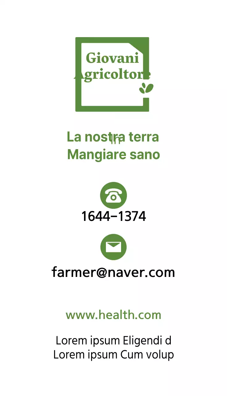 Biglietti da visita agricoli