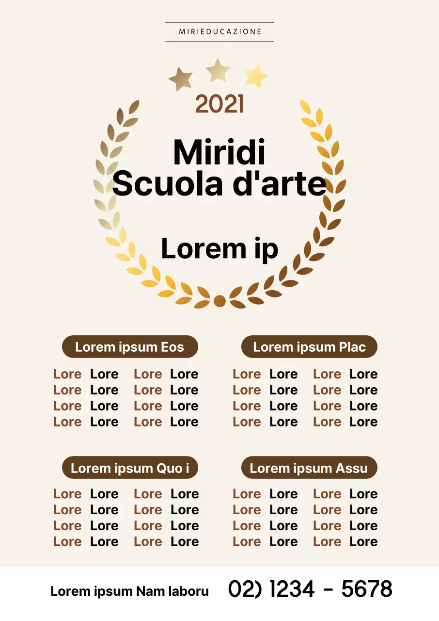 Elenco di accettazione della scuola d'arte Beige