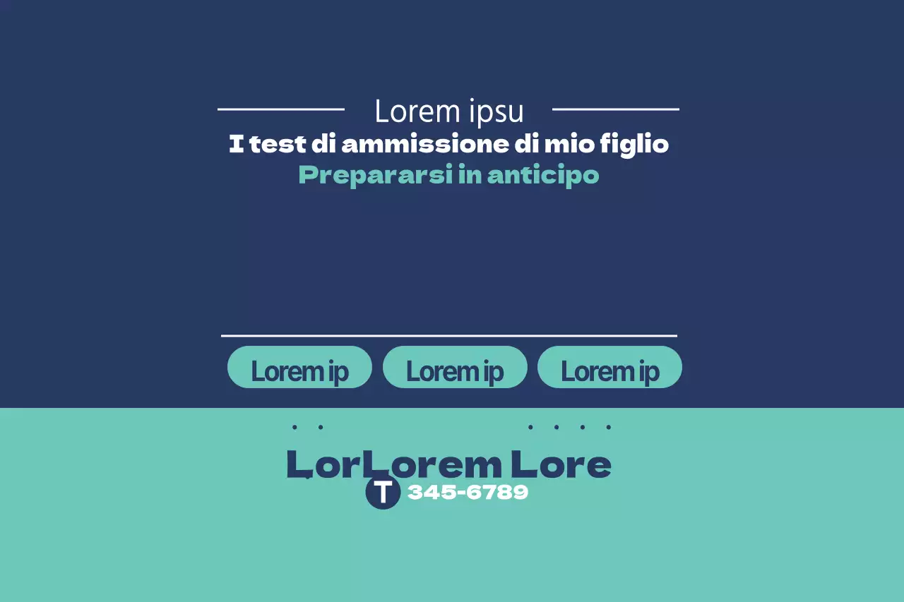 I test di ammissione di mio figlio