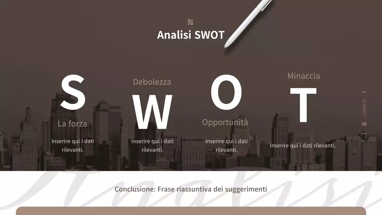 Proposta commerciale semplice in turchese e marrone