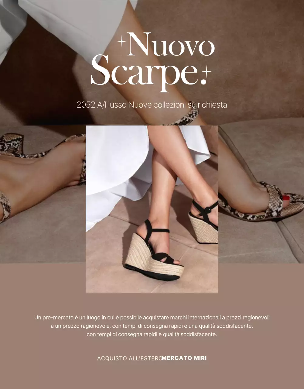Acquistare scarpe semplici beige all'estero