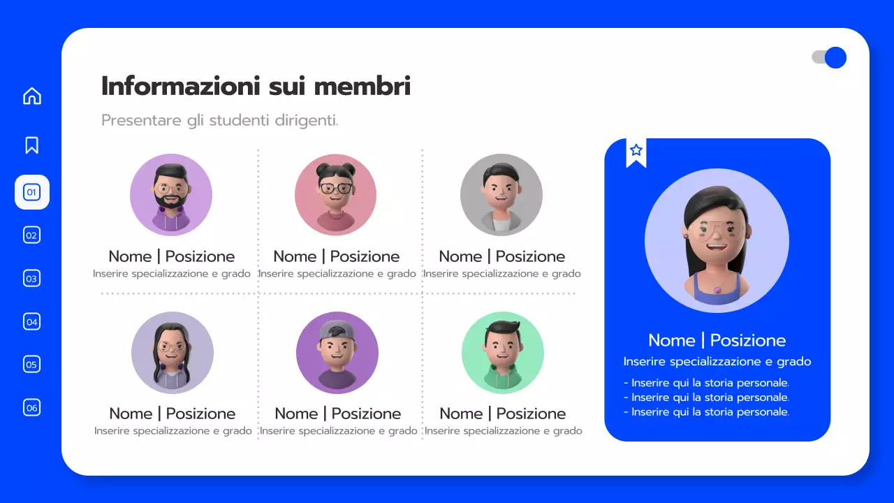 Convocazione dell'università in blu 3D
