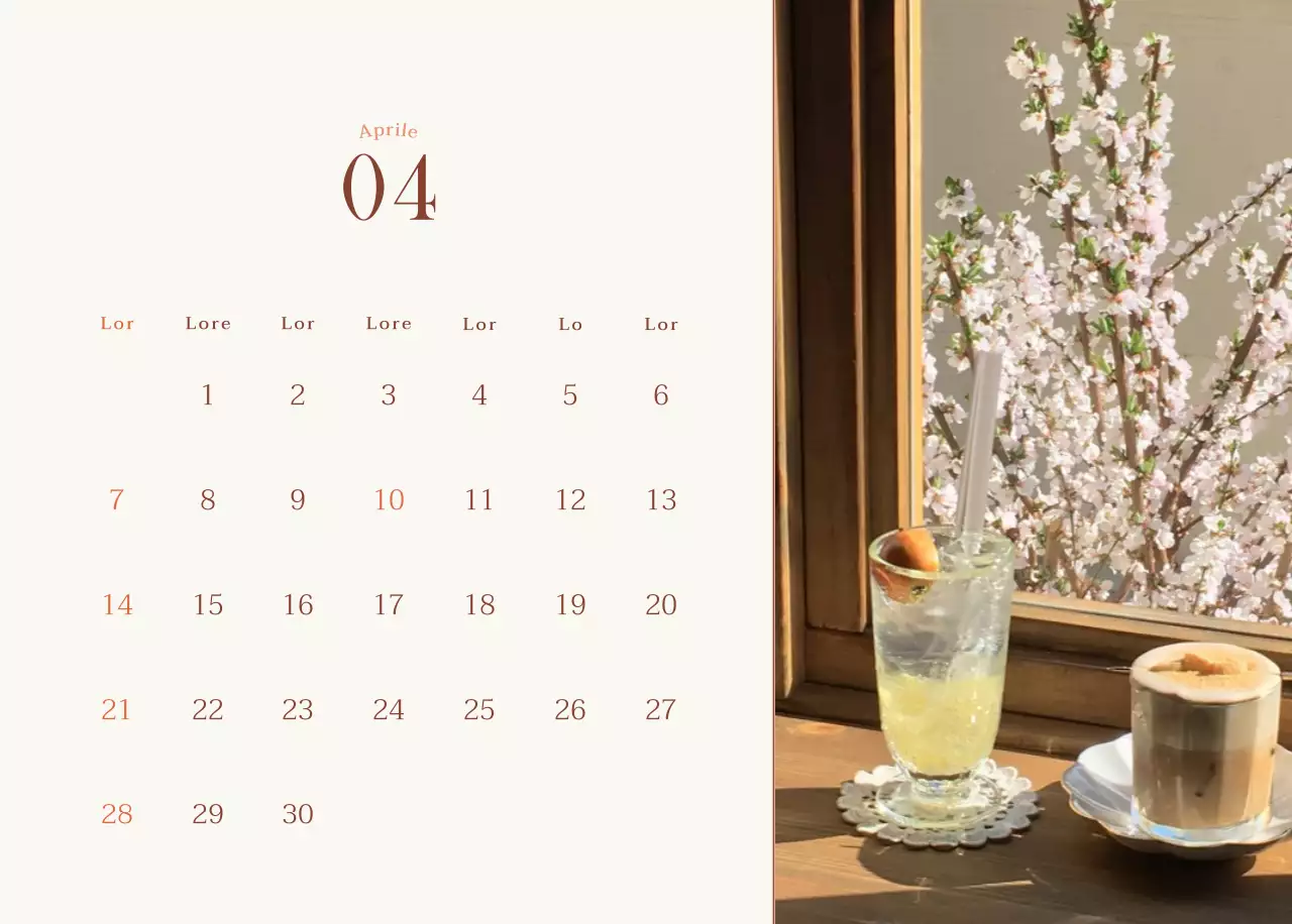 Layout fotografico di un caffè emozionale in beige e marrone