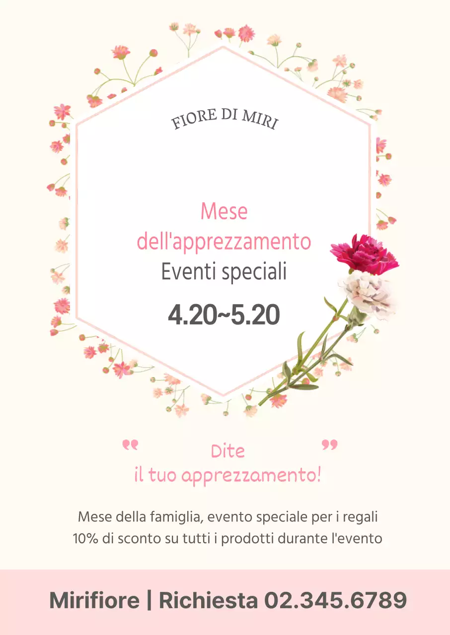 Evento di apprezzamento rosa