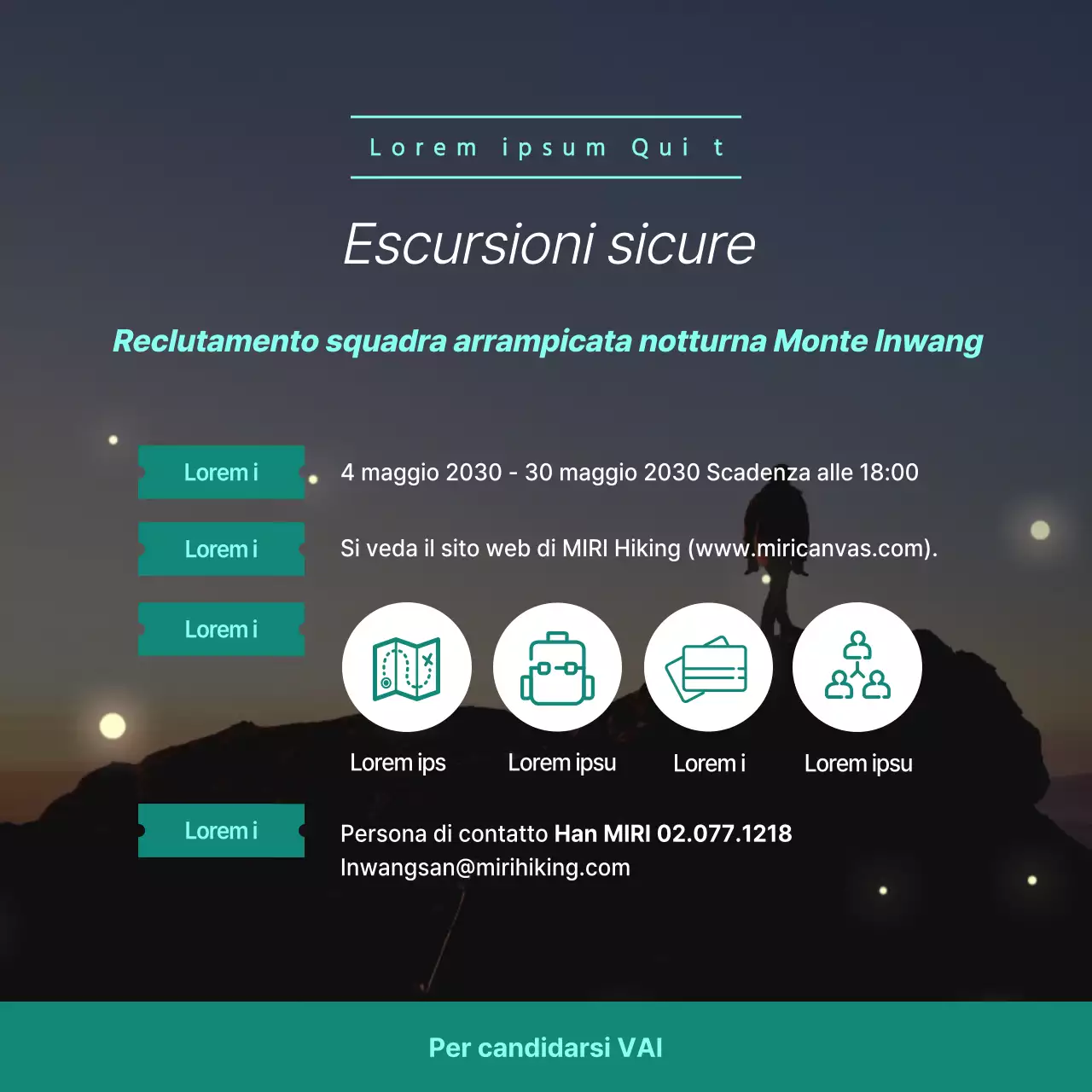 Reclutate una squadra di arrampicatori notturni color menta