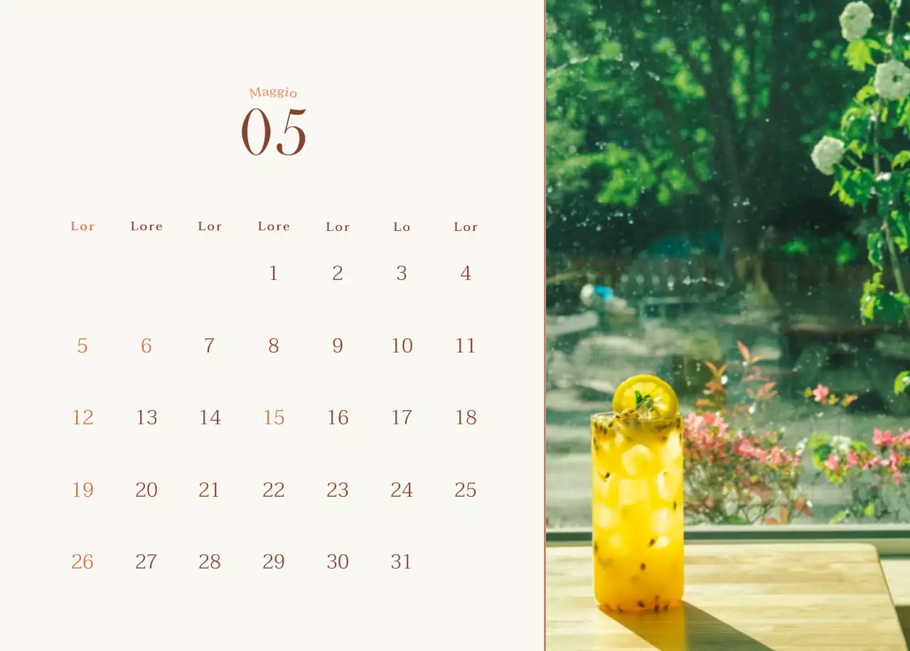 Layout fotografico di un caffè emozionale in beige e marrone