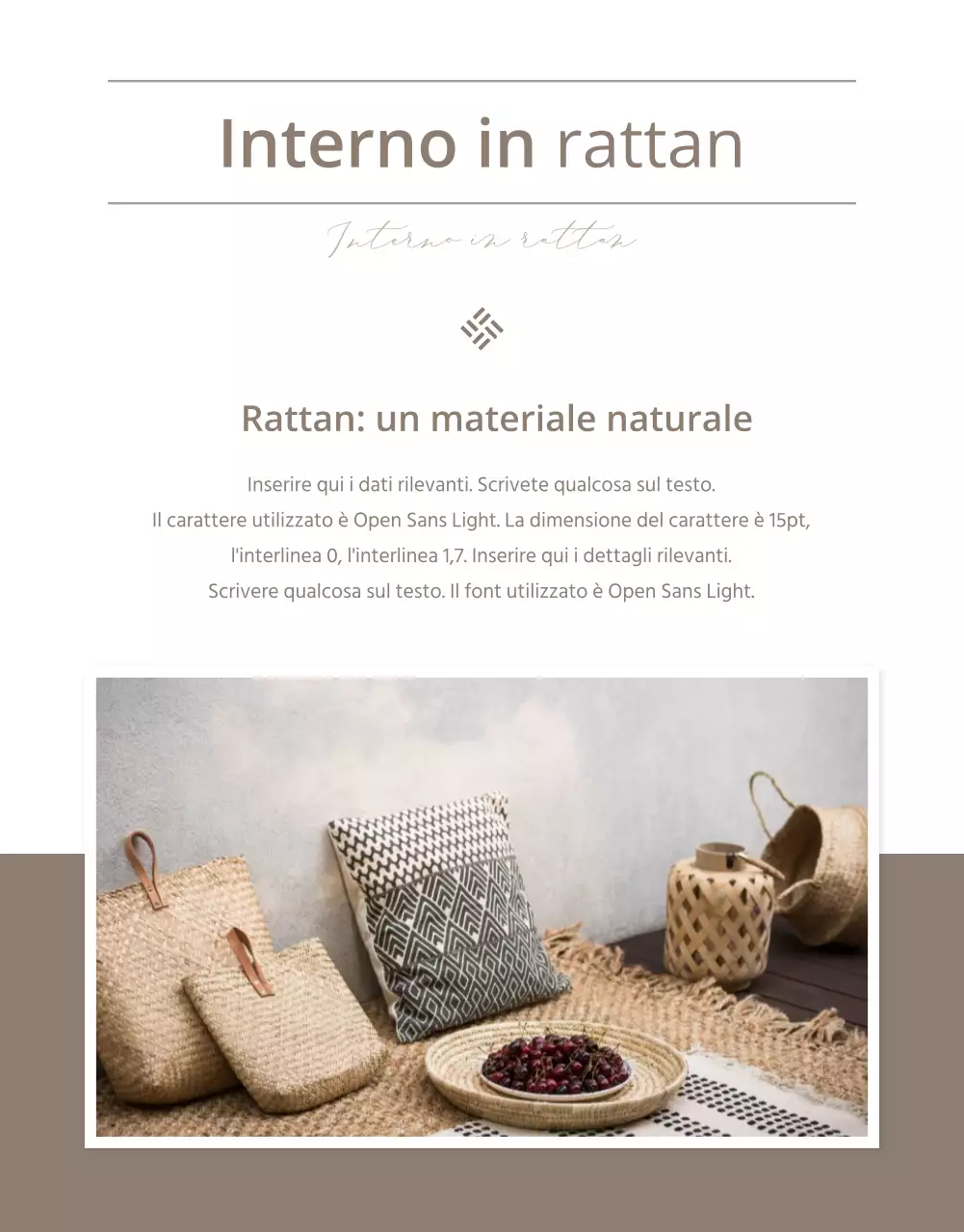 Soggiorno - Interni in rattan
