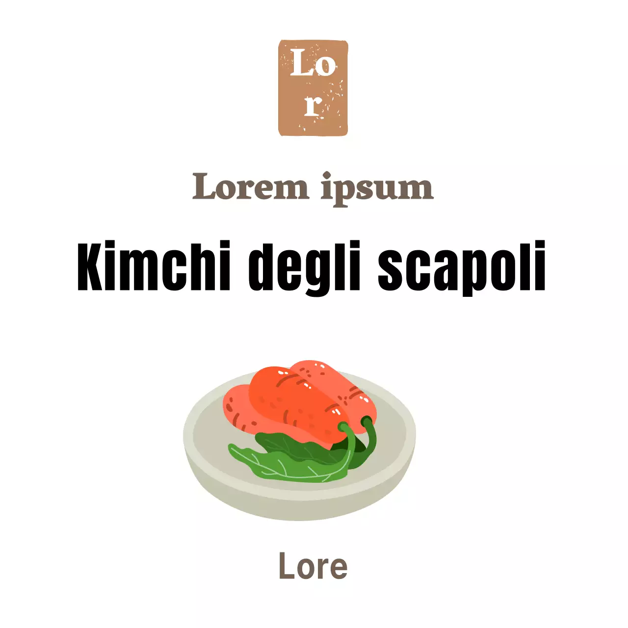 Sticker di kimchi bianco semplice e scapolo per contorni in gastronomia