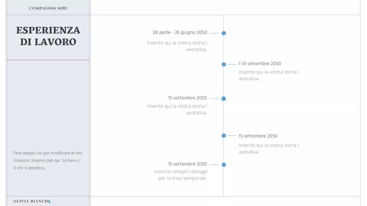 Una lettera di presentazione semplice e minimalista in bianco