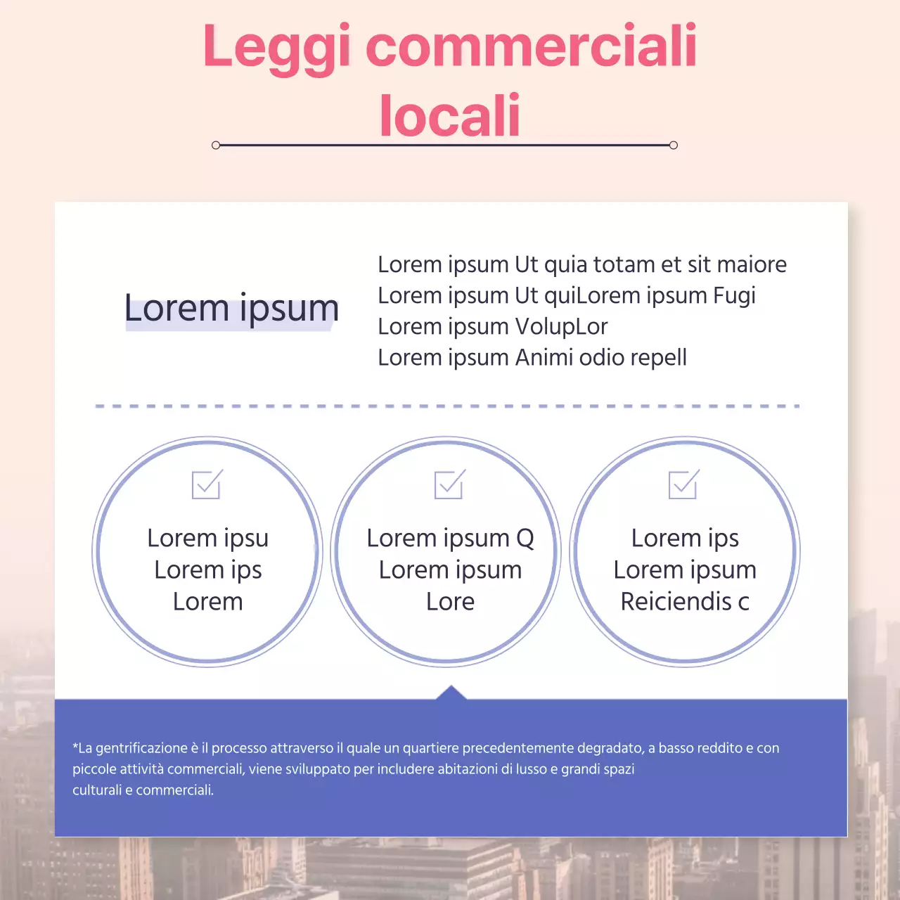 Il moderno diritto commerciale locale spiegato in rosa e blu