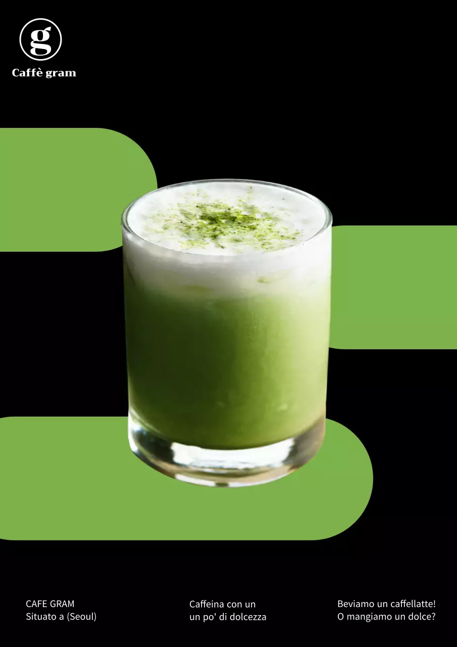 Poster del caffè nero e verde