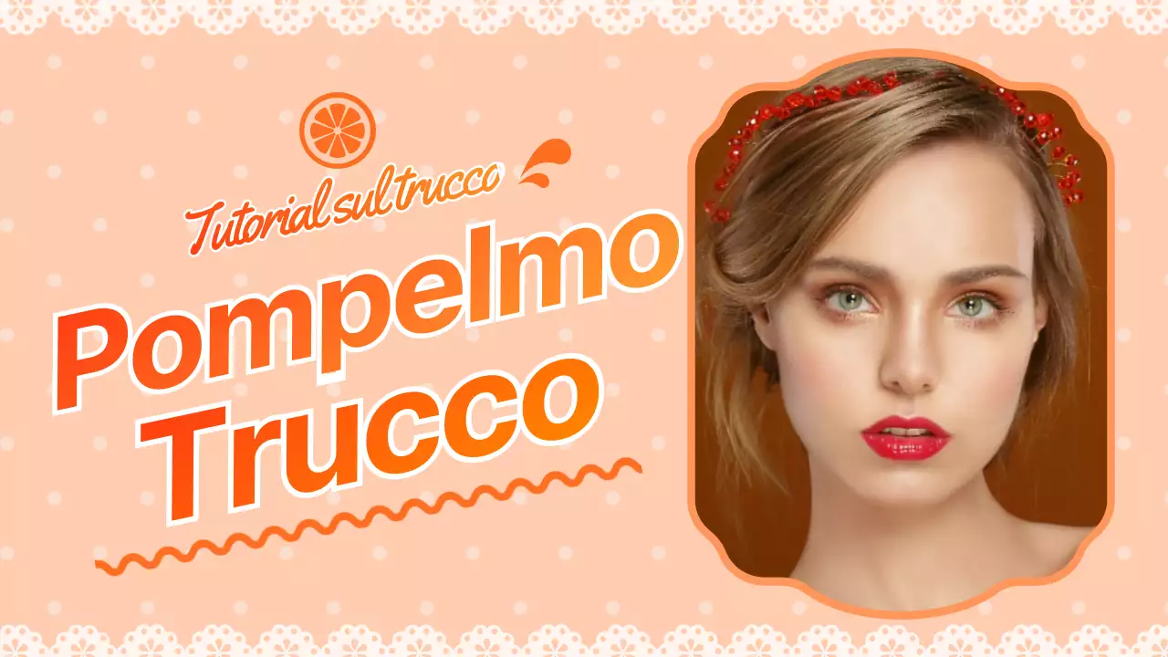 Tutorial per il trucco del nettare con cornice fotografica in arancione