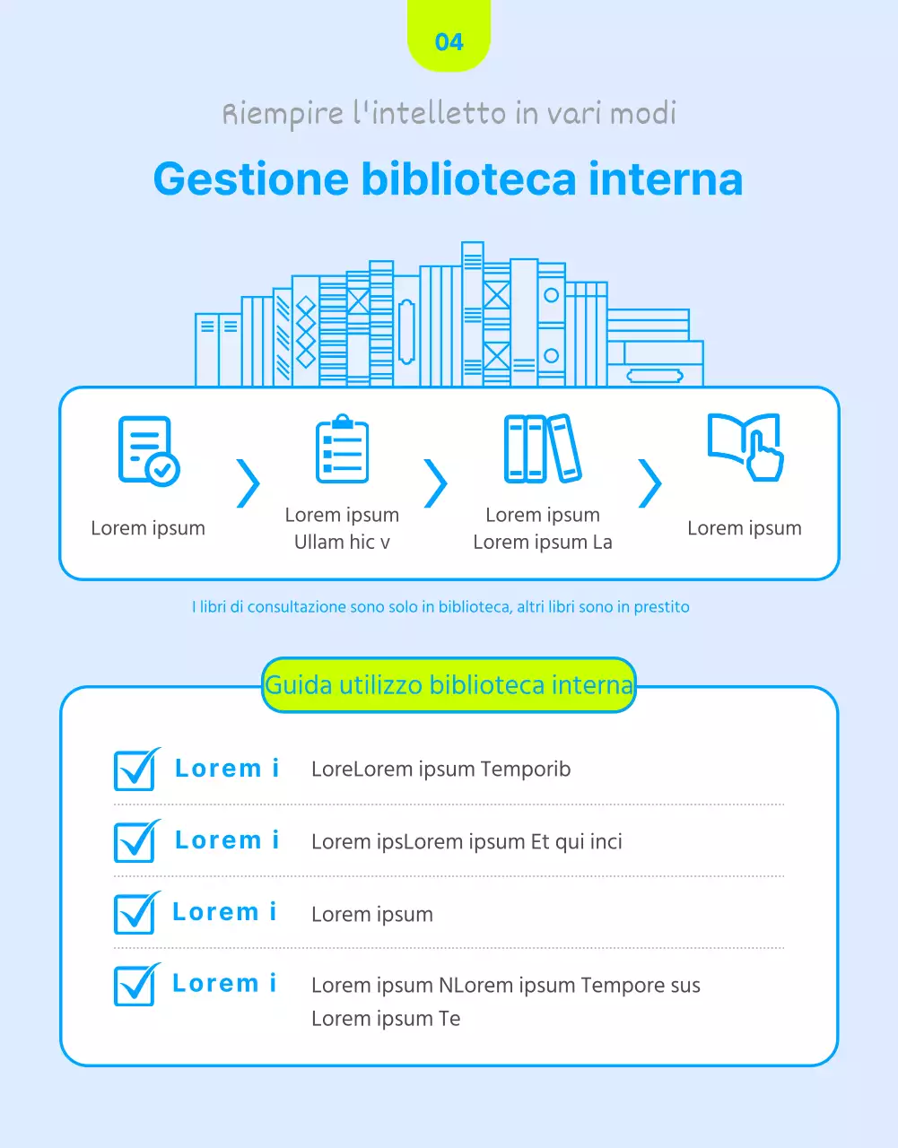 Guida alla formazione interna con accenti blu fluorescenti