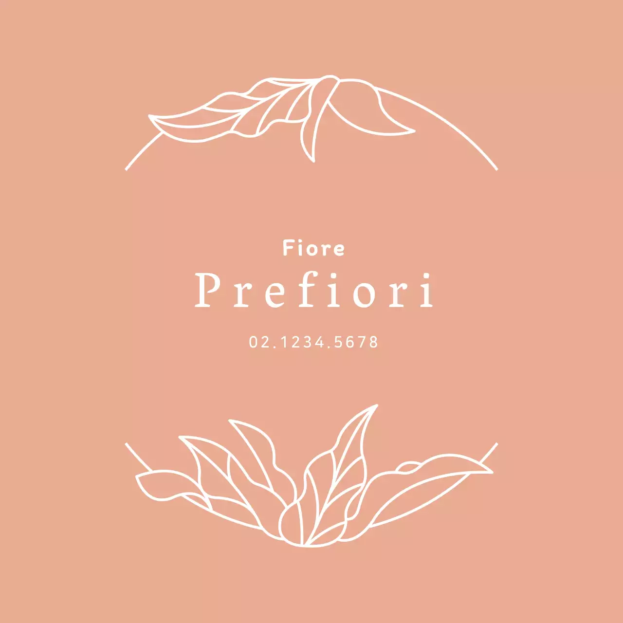 Illustrazione floreale di lusso in oro rosa Insegna di un negozio di fiori