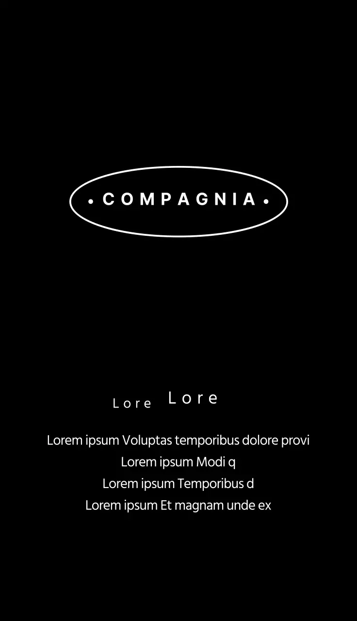 Azienda ovale ordinata con bordo bianco e nero