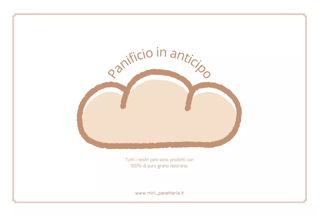 Cartolina del panificio