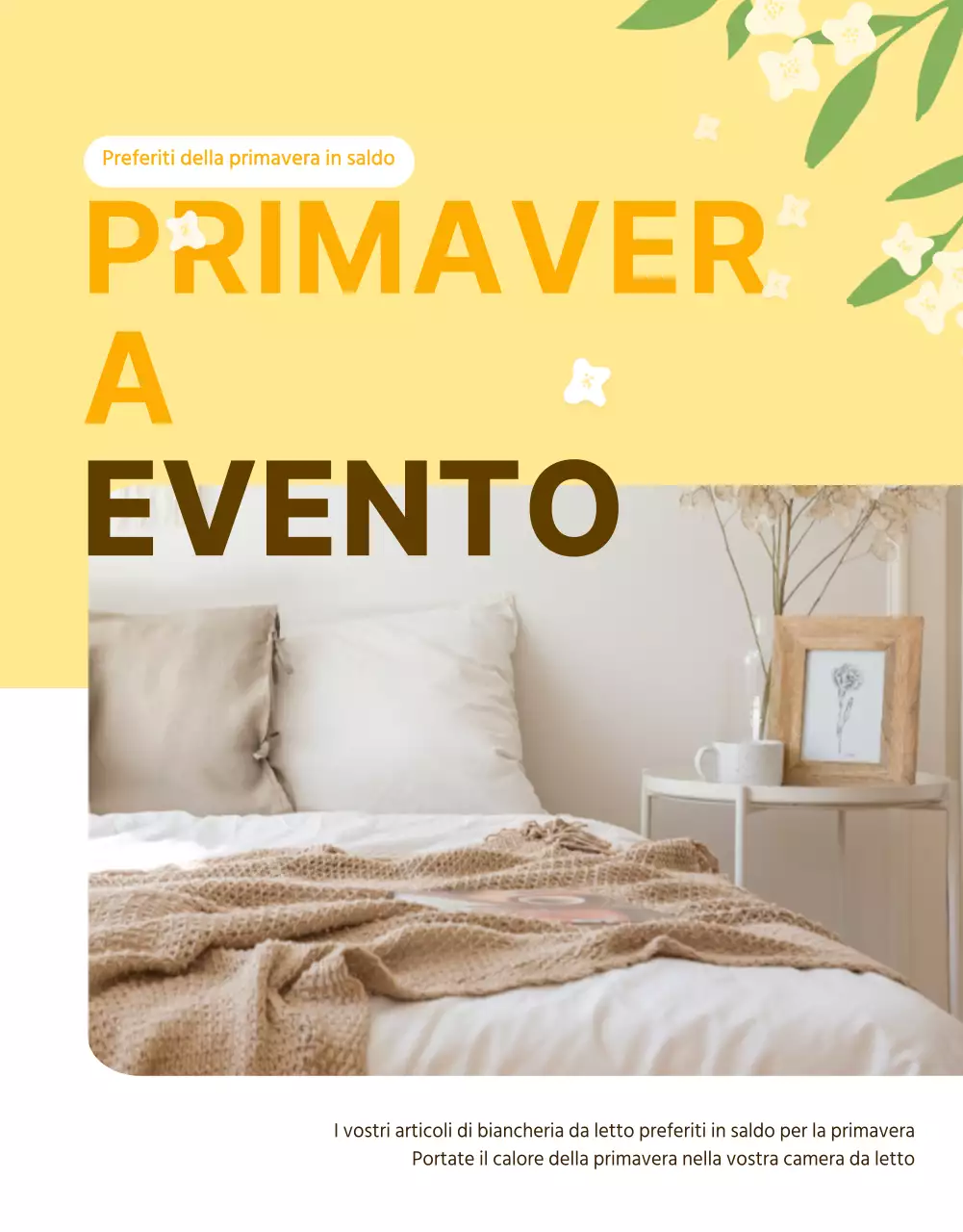 Pagina dei dettagli dell'evento giallo primaverile