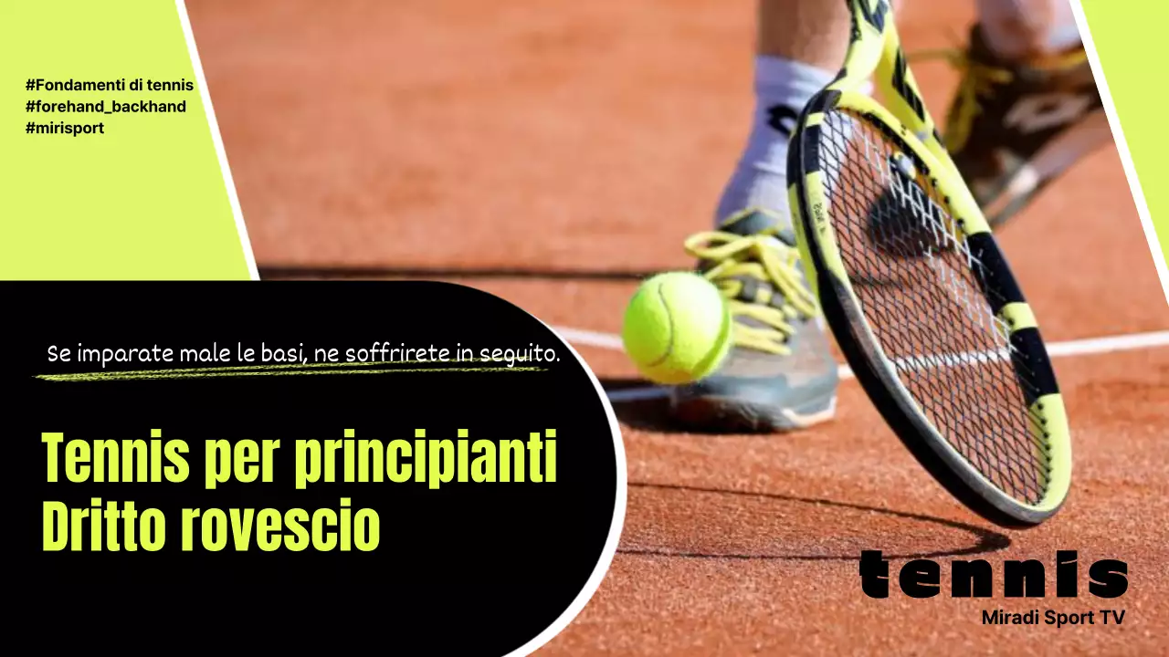 Il contrasto tra il limone e il nero del dritto e del rovescio di un principiante nel tennis