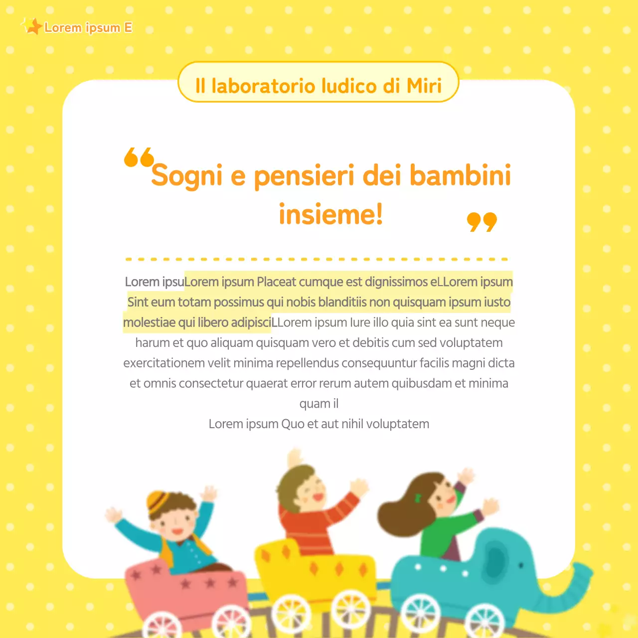 Novità sui biglietti colorati per la festa dei bambini