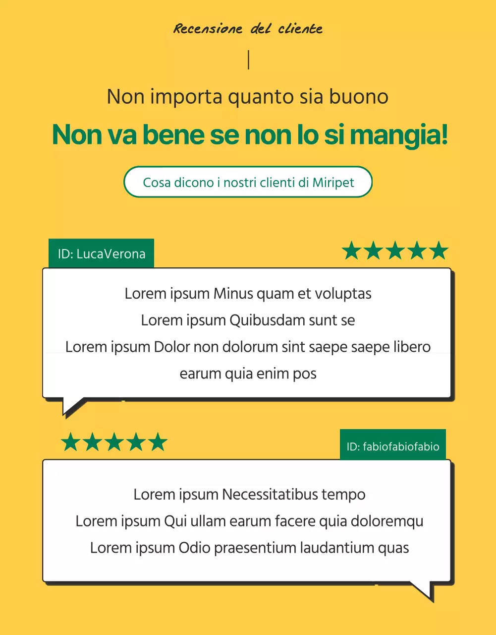 Simpatici bocconcini gialli e verdi per animali domestici
