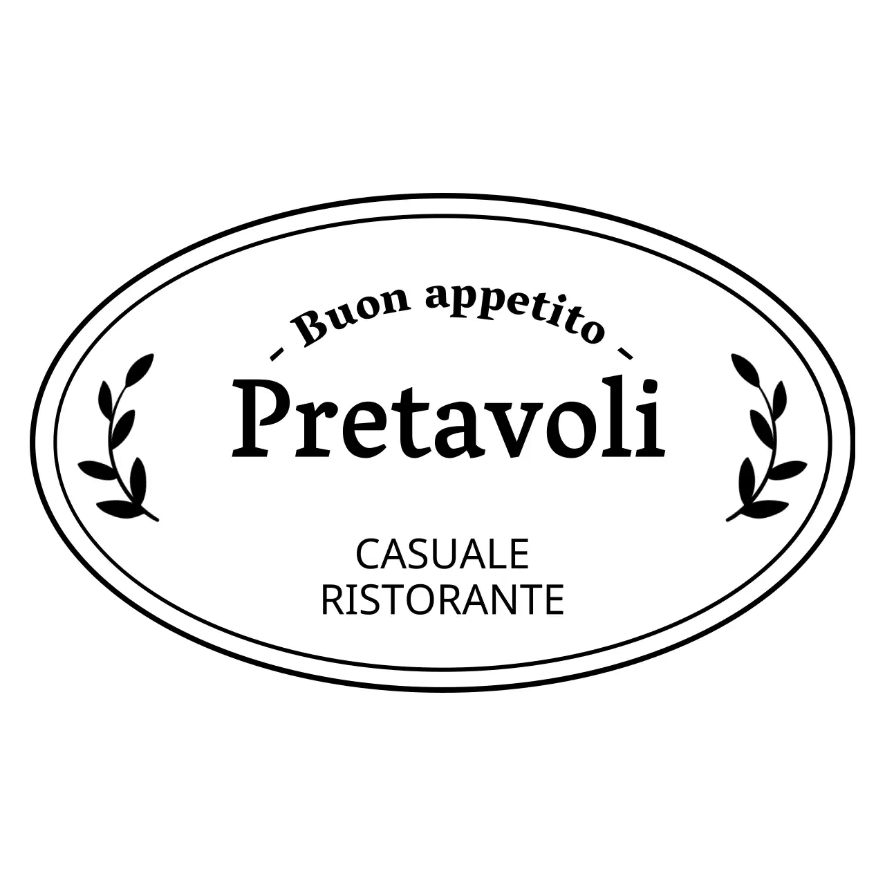 Un ristorante con un concetto di logo pulito e monocromatico