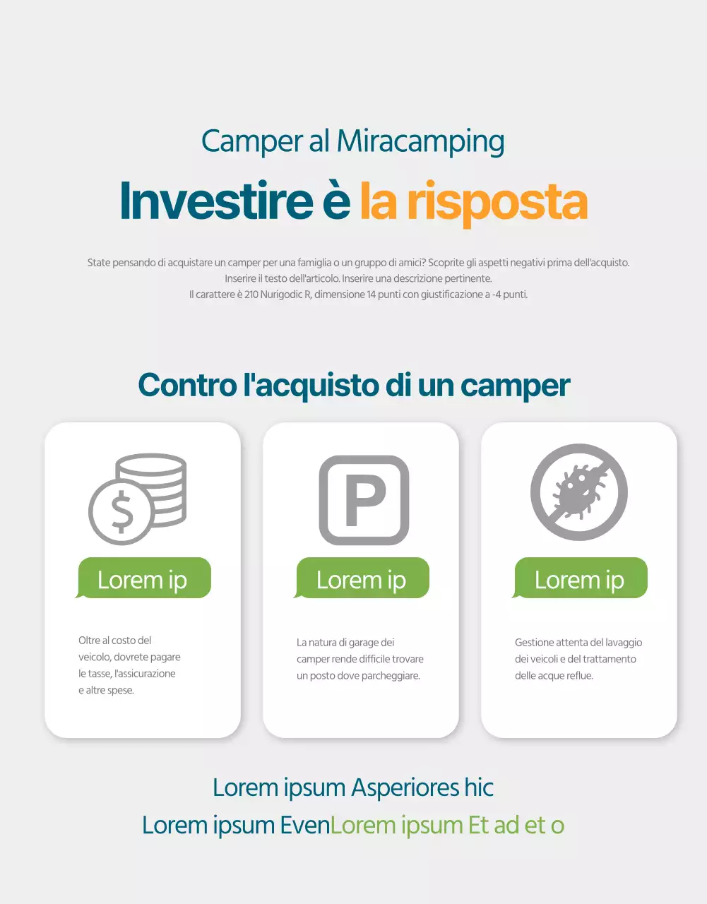 Una guida al design pulito per investire in camper