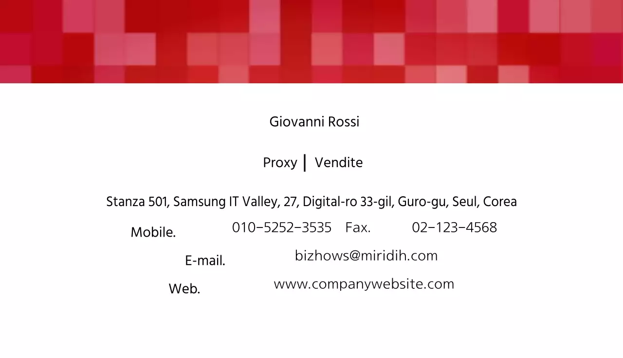 Biglietti da visita aziendali