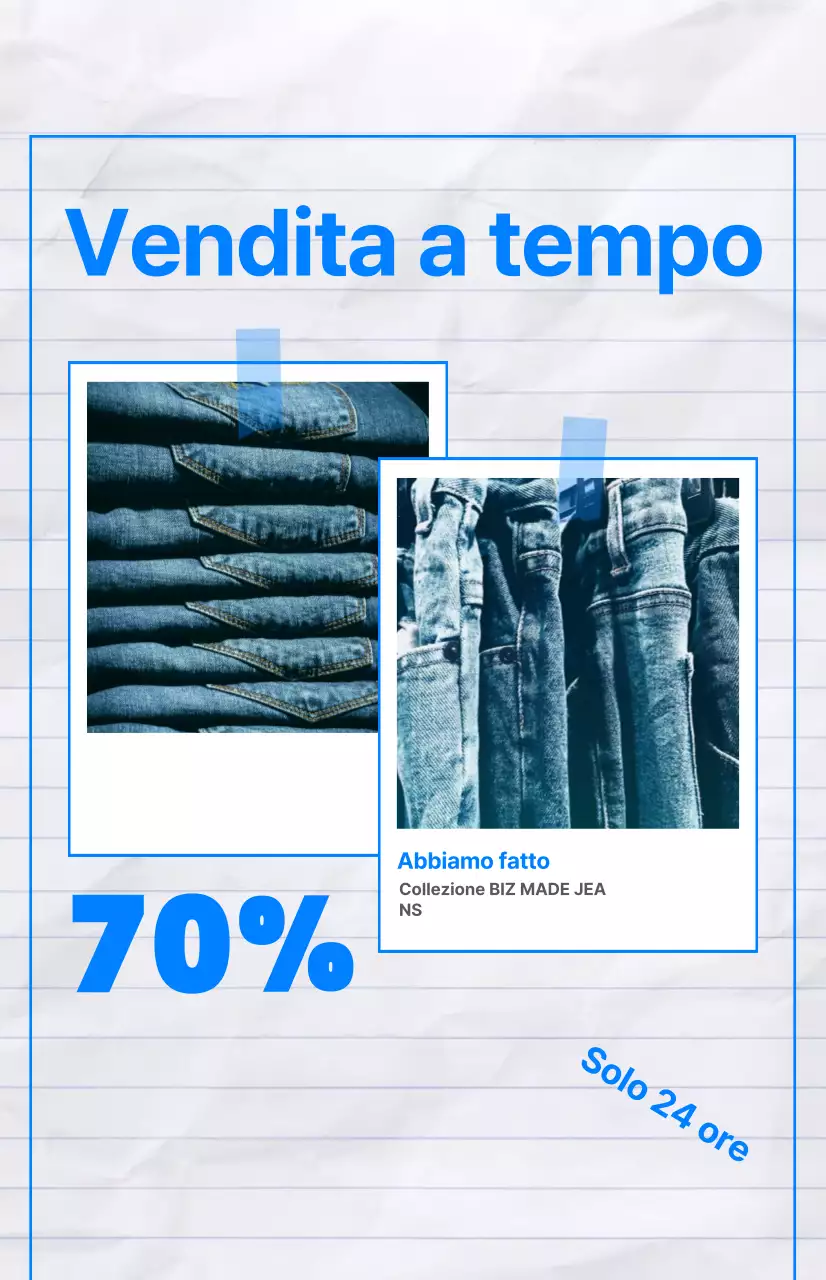 Bandiera promozionale Time Sale con un fresco tocco estivo