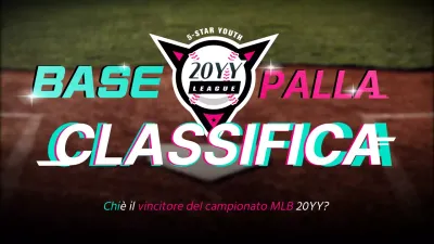 Prevedere la classifica del baseball con un concetto di glitch rosa e menta
