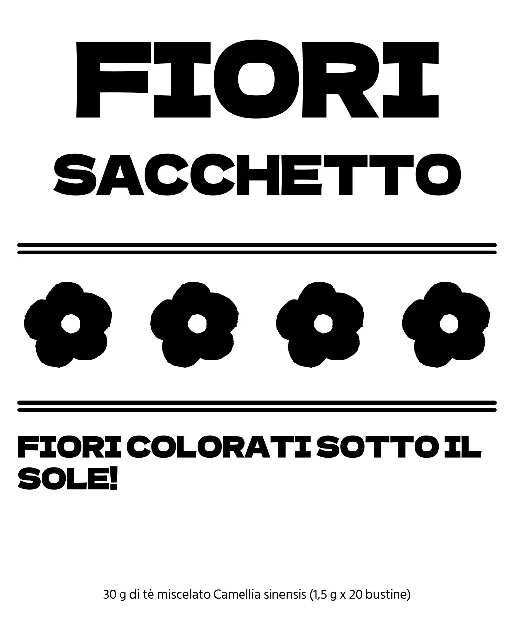 Bustine da tè con illustrazioni floreali