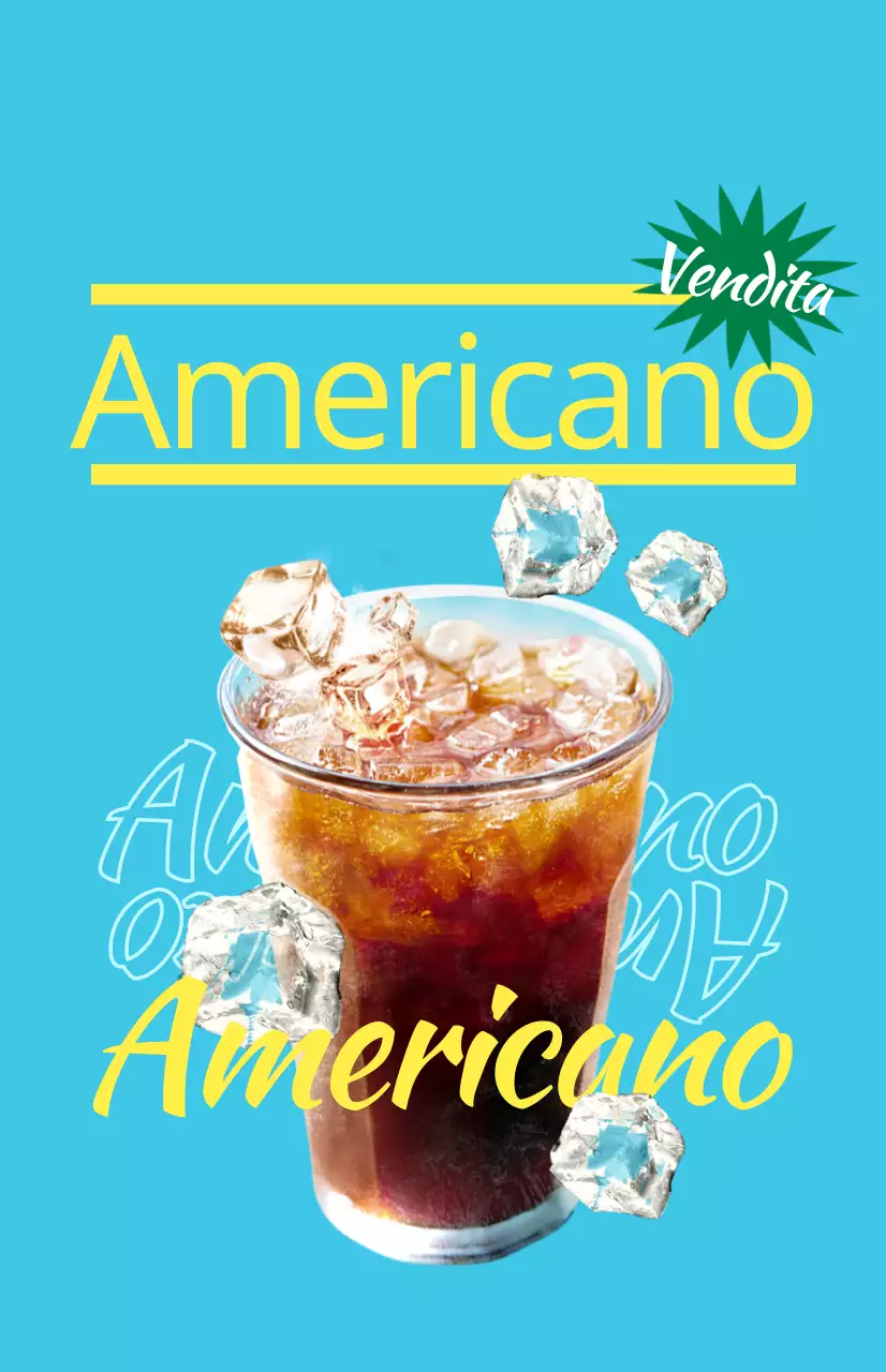 Promuovete il menu del vostro caffè con immagini e testi illustrati e colorati sulle bevande