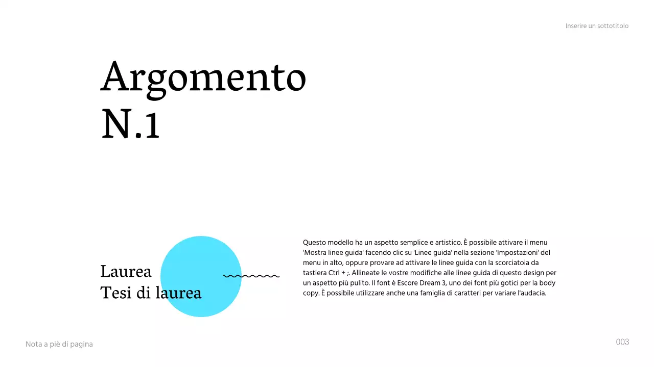 Presentazione della tesi di laurea