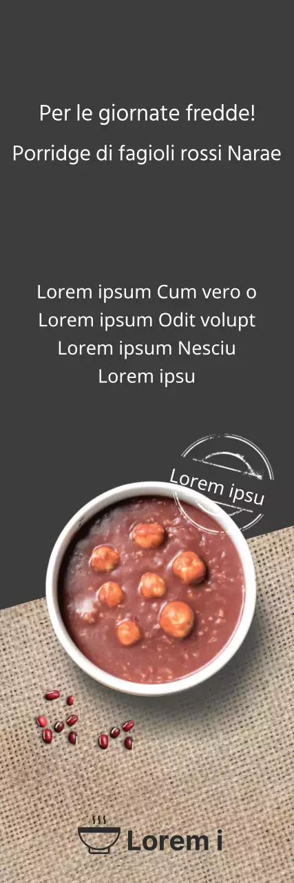 Porridge invernale di fagioli rossi Evento aperto