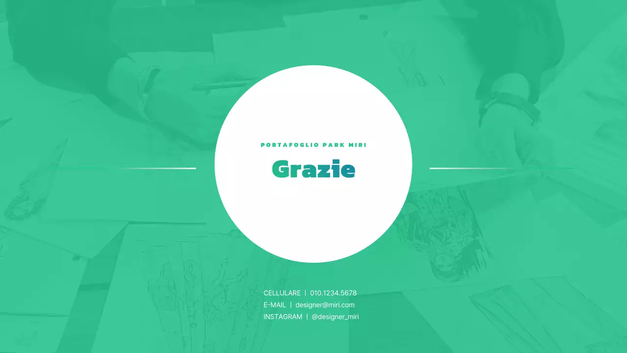 Un semplice portfolio di design in verde