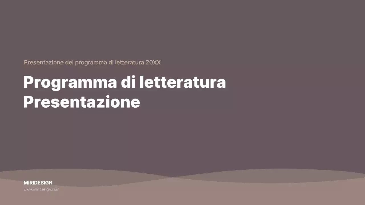 Introduzione al programma di lettura a tema marrone