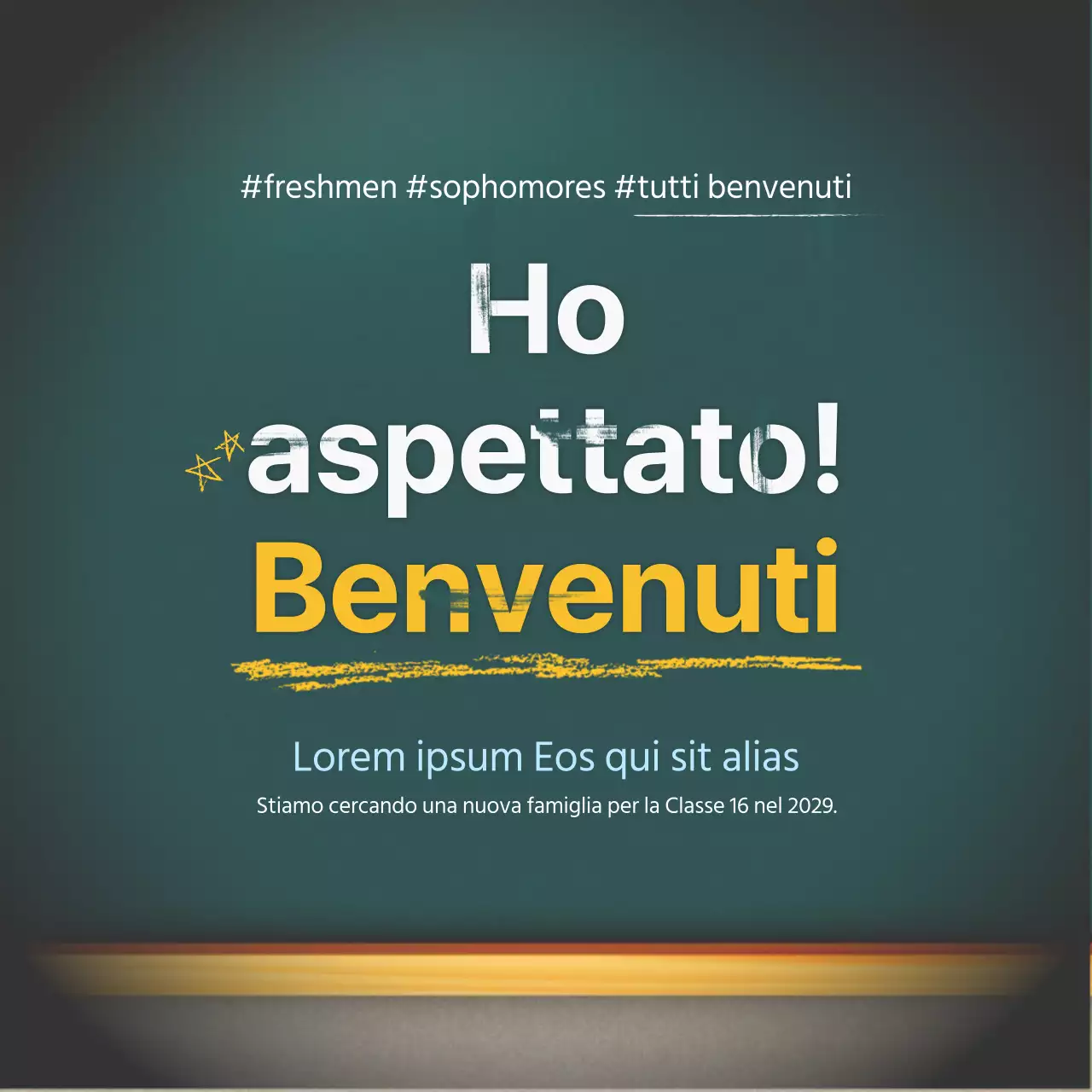 Cartolina con gesso per il reclutamento di un club universitarioNews Design