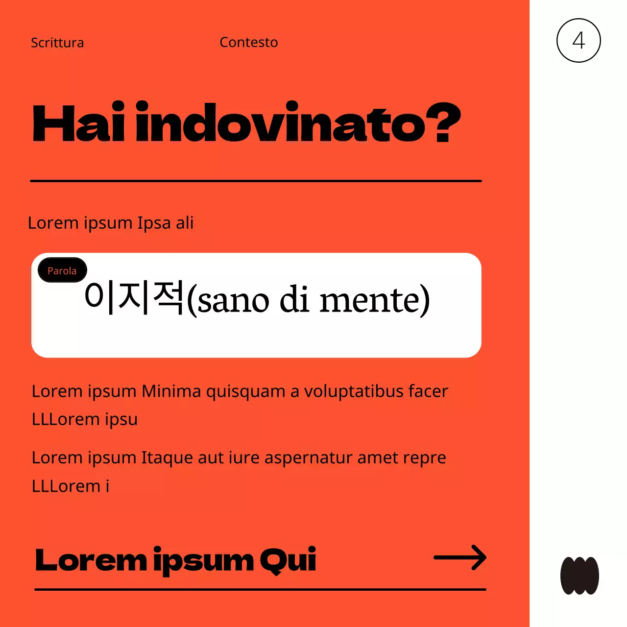 Una guida semplice, arancione e rossa, per le informazioni sulla scuola edu