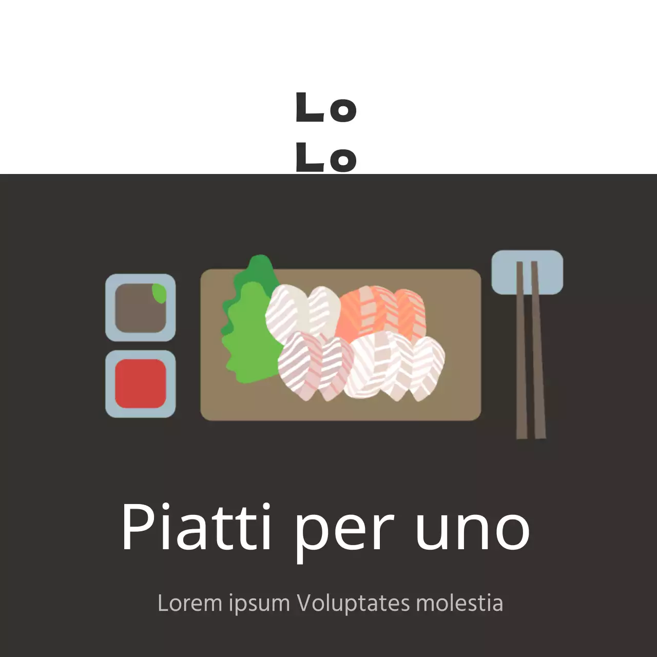 Set di sashimi con assortimento di frutti di mare per 1 persona