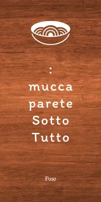 Semplice insegna di un ristorante coreano con testo bianco e illustrazioni di noodle