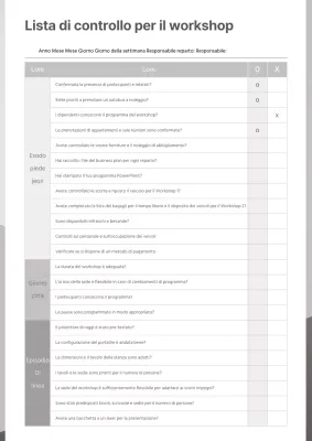 Grigio Grigio Documentazione pulita Lista di controllo per la preparazione del workshop