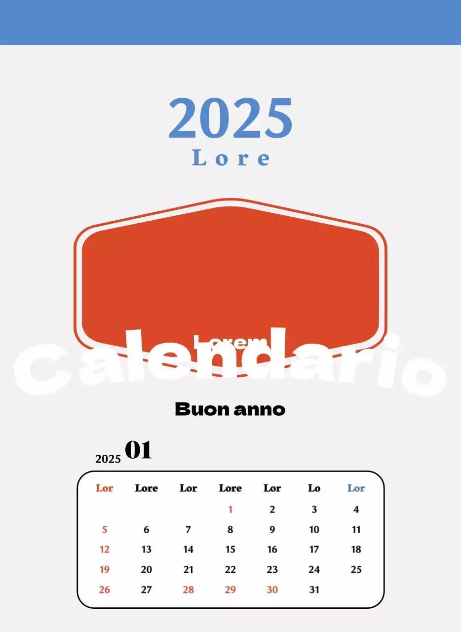 Sottobicchieri retrò rossi e blu calendario della memoria