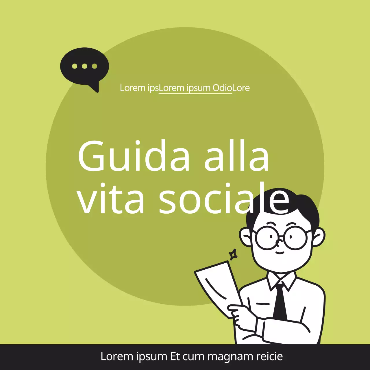 Carta della vita sociale verde lime e neraNews