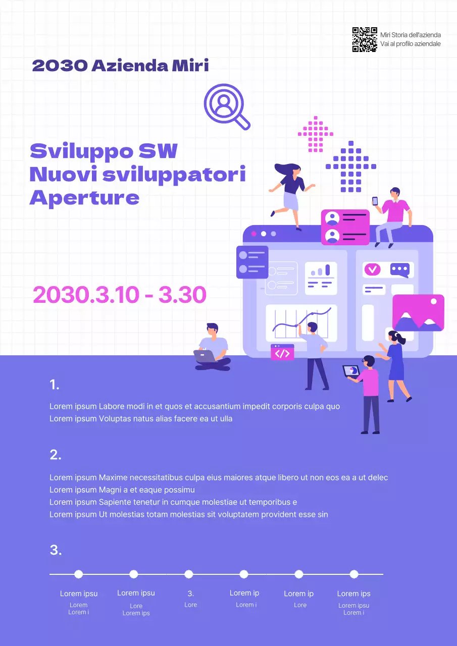 Tema di lavoro aperto viola