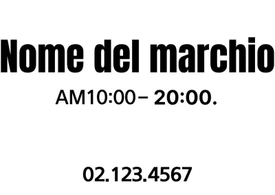 Carta da lettere nera semplice per il nome del marchio