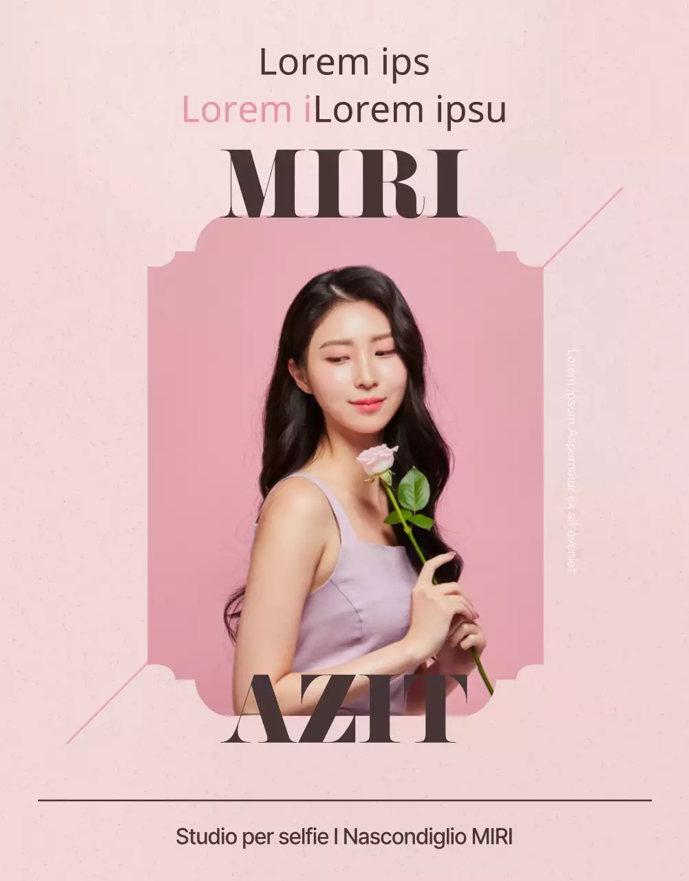 Un rilassante self-studio in rosa e avorio