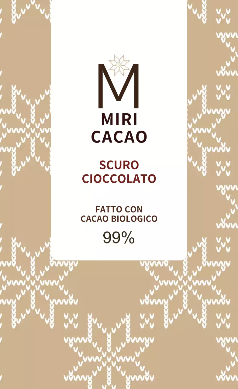 Etichetta diffusore beige con motivo a fiocco di neve