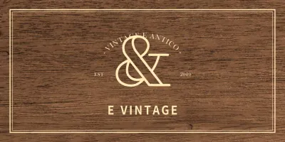 Insegna antica vintage con testo avorio per un look classico