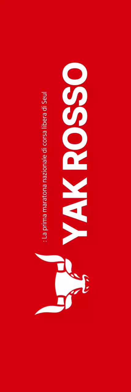 Stile pulito in bianco e rosso per l'informazione e la promozione della maratona