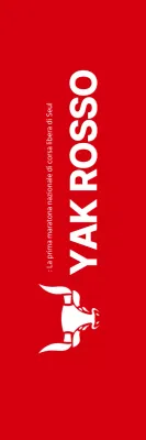 Stile pulito in bianco e rosso per l'informazione e la promozione della maratona