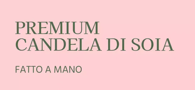 Promuovete il vostro negozio di candele di soia fatte a mano con testo rosa e verde scuro